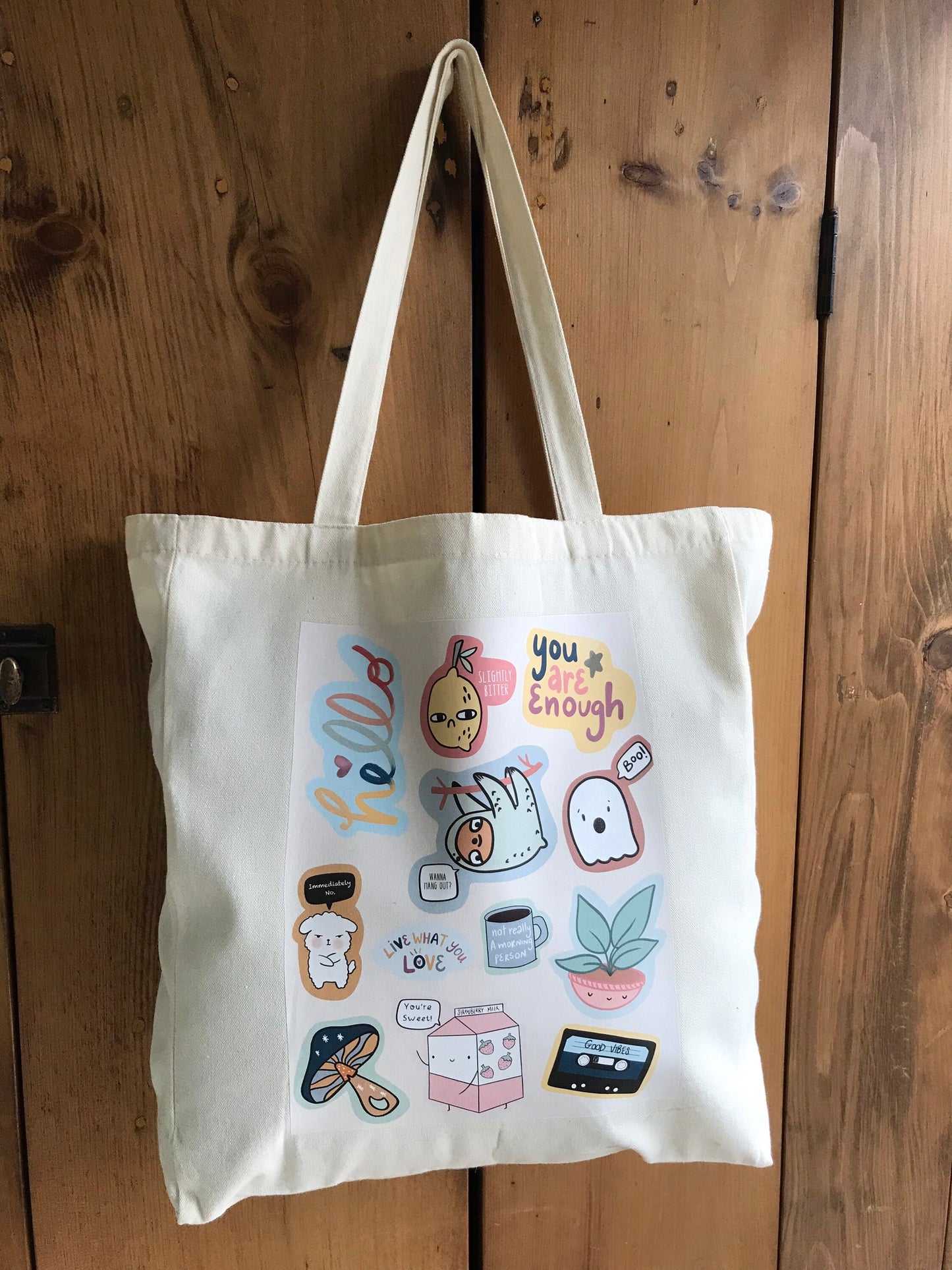Cute Sticker Collection Tote Bag