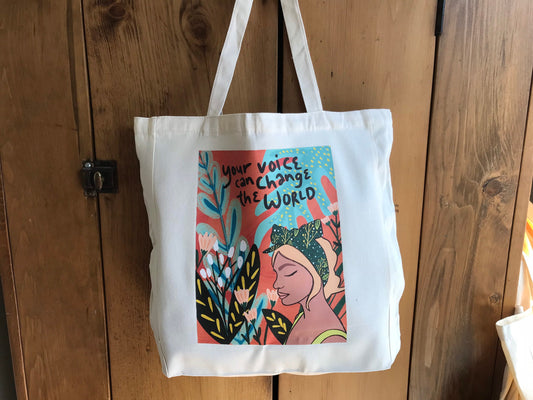 "Your Voice Can Change The World" Tote Bag